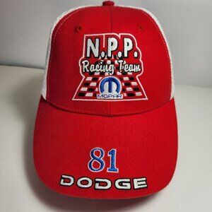 Dodge Mopar Trucker Hat Cap N.P.P Racing Hook & Loop Fast Eddie Racewear